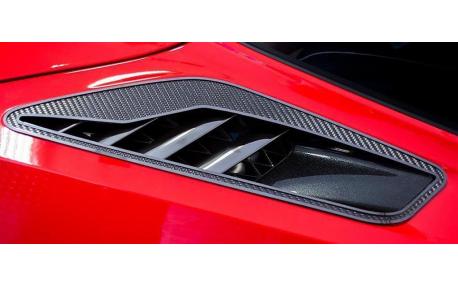 Quarter panel vent covers, rostfritt/kolfiber 14-19